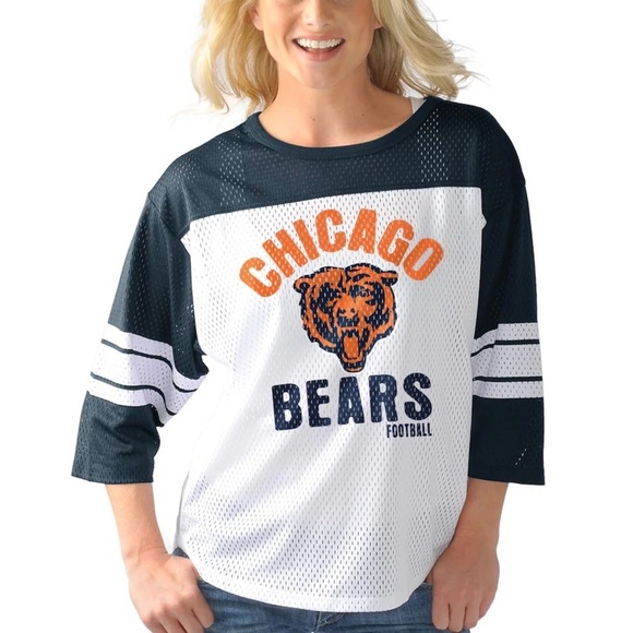 Chicago Bears Women's Mesh Jersey T-Shirt Large NFL - Picture 1 of 10